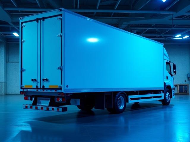 Professional medium-duty box truck for secured freight